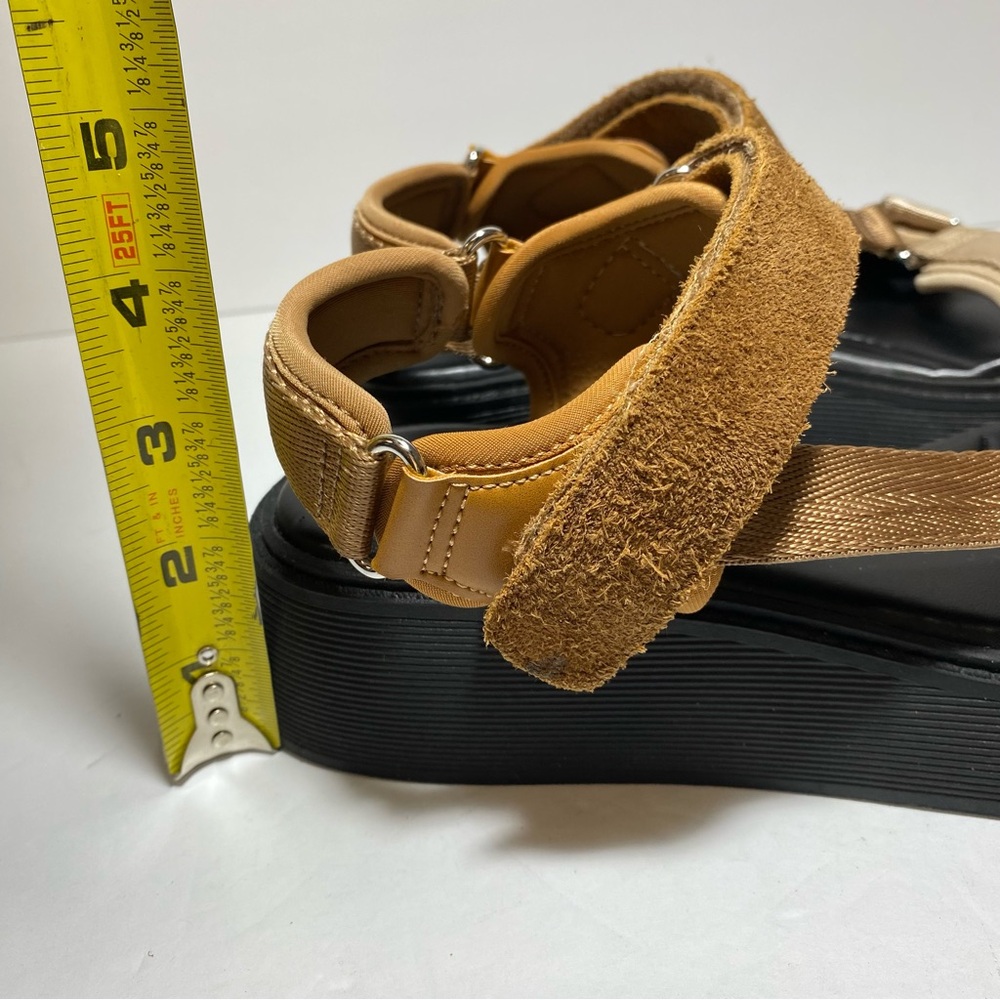 Zara Flat Strappy Dads Sandals Brown Sporty Style Thick Sole Women’s Size 36 - Picture 14 of 16